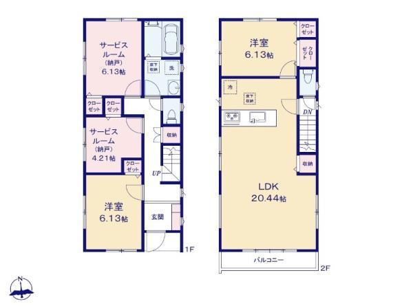 新築一戸建て市川市東菅野２丁目 新築一戸建て／全２棟千葉県市川市東菅野２丁目京成本線京成八幡駅6180万円