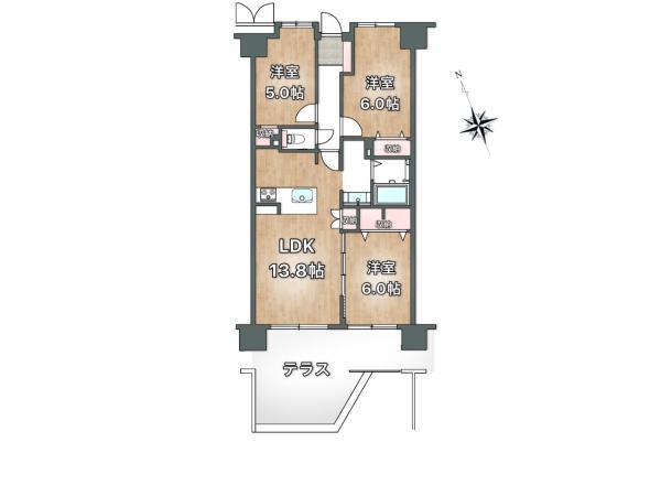 中古マンションダイアパレス篠崎ブリリアントコート東京都江戸川区篠崎町３丁目都営新宿線篠崎駅3890万円