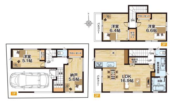 新築一戸建て葛飾区東堀切２丁目 新築一戸建て東京都葛飾区東堀切２丁目京成本線堀切菖蒲園駅5780万円
