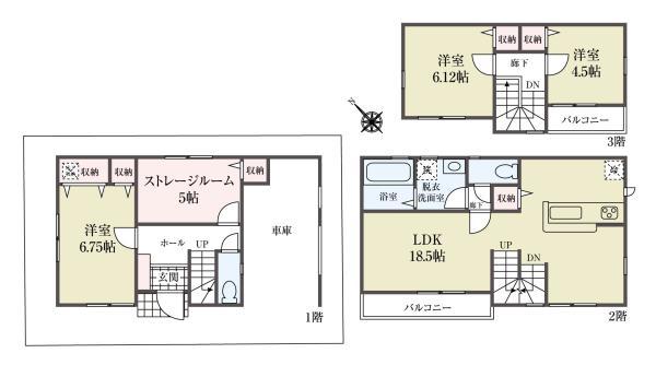 新築一戸建て江戸川区西瑞江４丁目 新築一戸建て／全３棟東京都江戸川区西瑞江４丁目都営新宿線一之江駅6780万円～6980万円