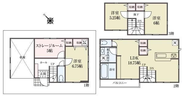 新築一戸建て江戸川区西瑞江４丁目 新築一戸建て／全３棟東京都江戸川区西瑞江４丁目都営新宿線一之江駅6780万円～6980万円