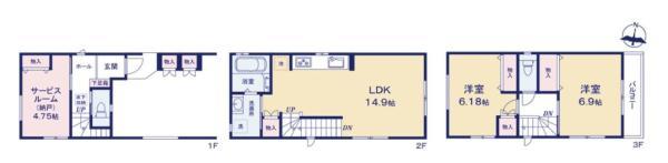 新築一戸建て足立区関原２丁目 新築一戸建て／全３棟東京都足立区関原２丁目東武伊勢崎線梅島駅4398万円～4698万円