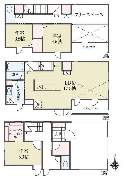 新築一戸建て江戸川区東小松川１丁目 新築一戸建て東京都江戸川区東小松川１丁目JR総武本線新小岩駅6780万円