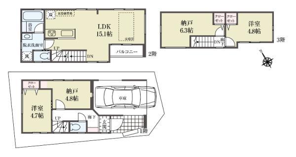 新築一戸建て足立区江北４丁目 新築一戸建て東京都足立区江北４丁目日暮里・舎人ライナー江北駅5480万円