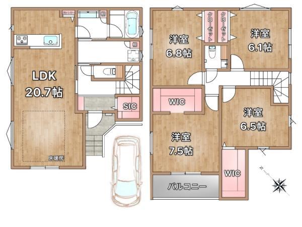 新築一戸建て江戸川区南篠崎町１丁目 新築一戸建て東京都江戸川区南篠崎町１丁目都営新宿線瑞江駅8480万円