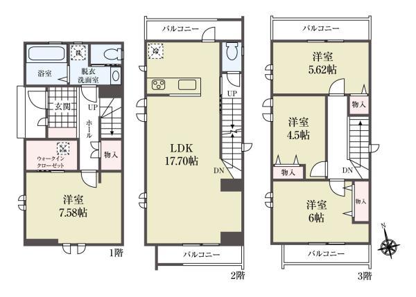 新築一戸建て江戸川区北小岩３丁目 新築一戸建て／全５棟東京都江戸川区北小岩３丁目京成本線江戸川駅7390万円～7790万円