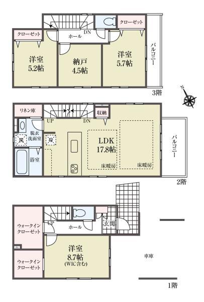新築一戸建て江戸川区西小松川町 新築一戸建て／全２棟東京都江戸川区西小松川町JR総武本線新小岩駅6499万円～6599万円