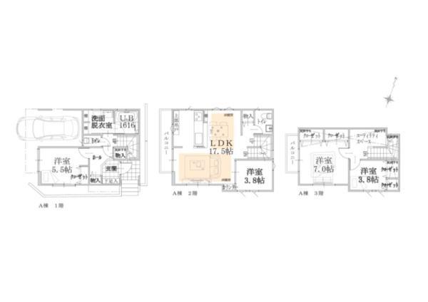 土地板橋区中台１丁目 売地／建築条件付き／全３区画東京都板橋区中台１丁目東武東上線上板橋駅5260万円～5480万円
