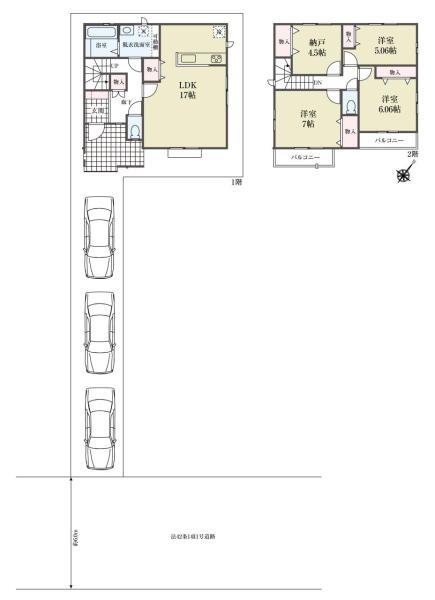 新築一戸建て市川市入船 新築一戸建て／全２棟千葉県市川市入船東西線行徳駅6590万円～7390万円