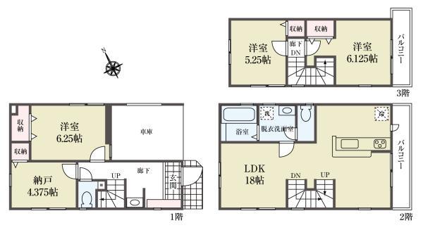 新築一戸建て市川市新田３丁目 新築一戸建て／全２棟千葉県市川市新田３丁目JR総武本線市川駅6190万円