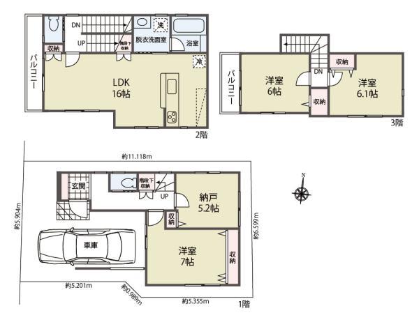 新築一戸建て葛飾区西亀有３丁目 新築一戸建て／全５棟東京都葛飾区西亀有３丁目千代田常磐線亀有駅6180万円