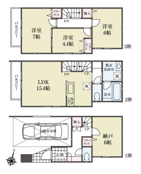 新築一戸建て板橋区大和町 新築一戸建て／全３棟東京都板橋区大和町都営三田線板橋本町駅8280万円～8380万円