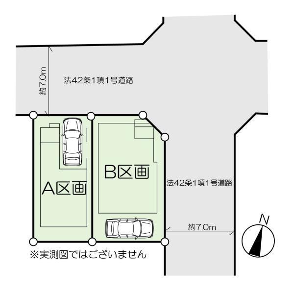 土地江戸川区鹿骨３丁目 売地／建築条件付き／全２区画東京都江戸川区鹿骨３丁目都営新宿線篠崎駅3730万円～4300万円