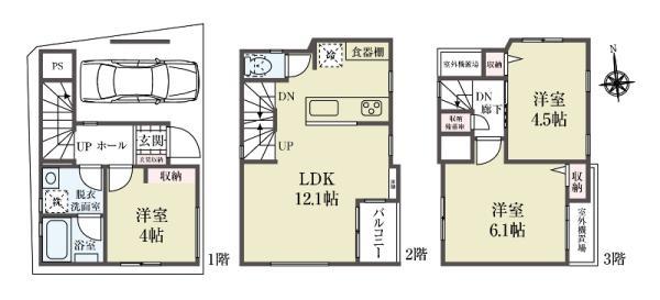 新築一戸建て墨田区東向島４丁目新築一戸建て／全２棟東京都墨田区東向島４丁目東武伊勢崎線東向島駅5180万円