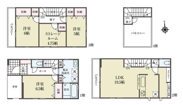 新築一戸建て市川市妙典１丁目 新築一戸建て／全２棟千葉県市川市妙典１丁目東西線妙典駅6890万円～7190万円