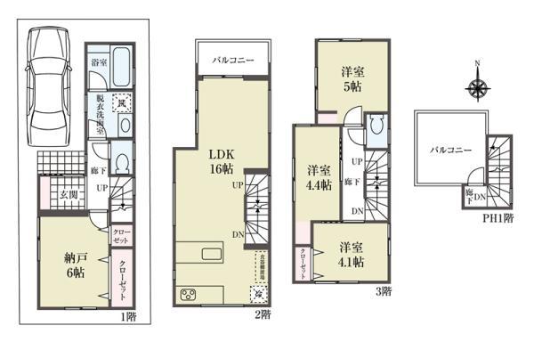 新築一戸建て足立区中央本町４丁目 新築一戸建て東京都足立区中央本町４丁目東武伊勢崎線梅島駅5280万円
