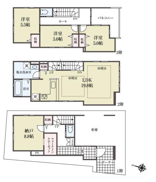 新築一戸建て江戸川区東小岩６丁目 新築一戸建て／全２棟東京都江戸川区東小岩６丁目JR中央・総武線小岩駅8999万円