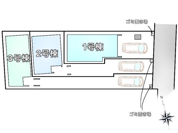 新築一戸建て江戸川区江戸川３丁目 新築一戸建て／全３棟東京都江戸川区江戸川３丁目都営新宿線一之江駅6190万円～6990万円