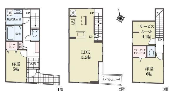 新築一戸建て江戸川区江戸川３丁目 新築一戸建て／全３棟東京都江戸川区江戸川３丁目都営新宿線一之江駅6190万円～6990万円
