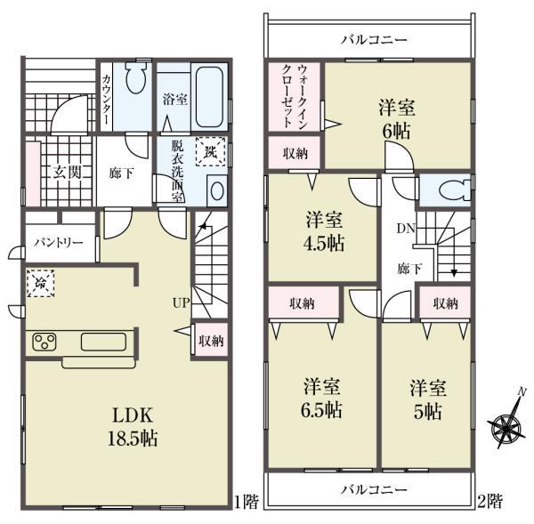新築一戸建て市川市本北方２丁目 新築一戸建て／全２棟千葉県市川市本北方２丁目京成本線鬼越駅5490万円