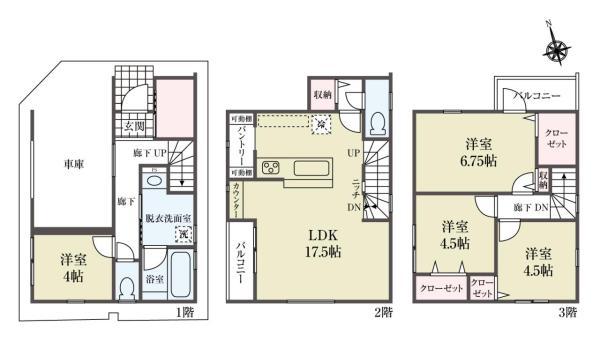 新築一戸建て足立区宮城１丁目 新築一戸建て／全２棟東京都足立区宮城１丁目都電荒川線小台駅4880万円～4980万円
