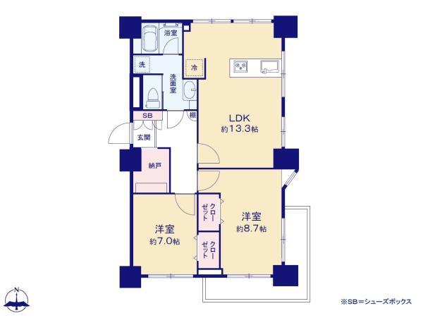 中古マンションニューハイツ中川東京都葛飾区亀有２丁目千代田常磐線亀有駅3980万円