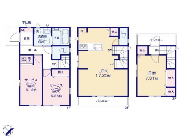 新築一戸建て市川市塩焼３丁目 新築一戸建て／全７棟千葉県市川市塩焼３丁目東京メトロ東西線妙典駅5990万円～7490万円