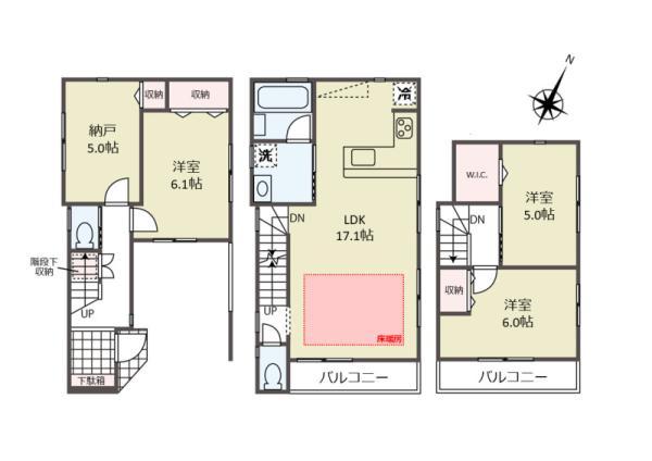 土地北区上十条５丁目 売地／建築条件付き／全３区画東京都北区上十条５丁目JR埼京線十条駅4569.9万円～5192万円