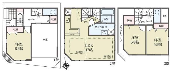 新築一戸建て足立区西新井本町１丁目 新築一戸建て／全２棟東京都足立区西新井本町１丁目日暮里・舎人ライナー江北駅5499万円～5699万円