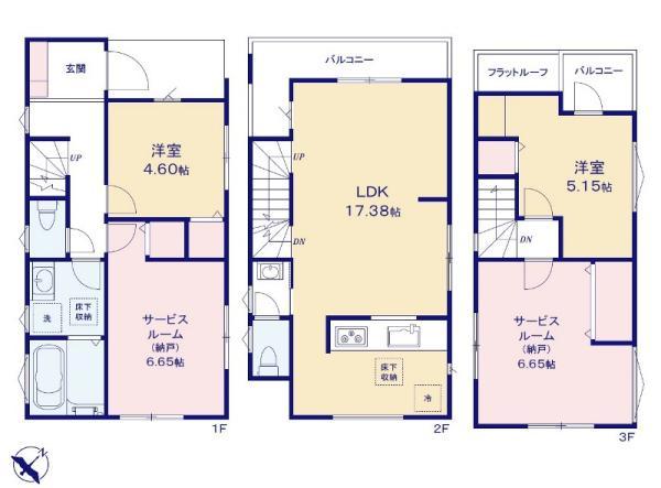新築一戸建て市川市福栄２丁目 新築一戸建て／全３棟千葉県市川市福栄２丁目東京メトロ東西線行徳駅5380万円～5780万円