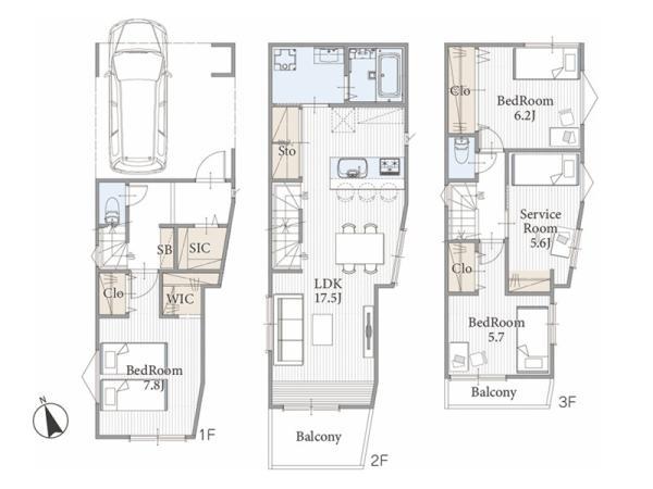 新築一戸建て【予告広告】荒川区西尾久４丁目 新築一戸建て／全３棟東京都荒川区西尾久４丁目JR高崎線尾久駅未定