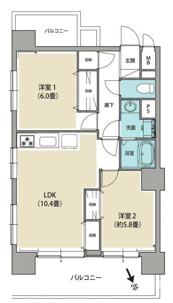 中古マンショングリーンパーク第15綾瀬東京都足立区東和５丁目東京メトロ千代田線北綾瀬駅4380万円