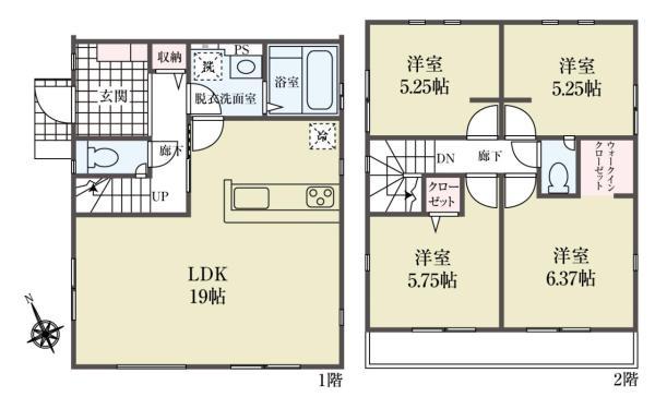 新築一戸建て足立区本木２丁目 新築一戸建て／全２棟東京都足立区本木２丁目日暮里・舎人ライナー扇大橋駅5680万円～5980万円