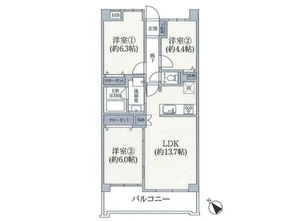 中古マンションカーサ浅草桜橋東京都台東区橋場１丁目東京メトロ日比谷線南千住駅5780万円