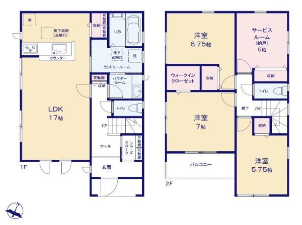 新築一戸建て草加市新里町 新築一戸建て／全２棟埼玉県草加市新里町日暮里・舎人ライナー見沼代親水公園駅4790万円～4890万円