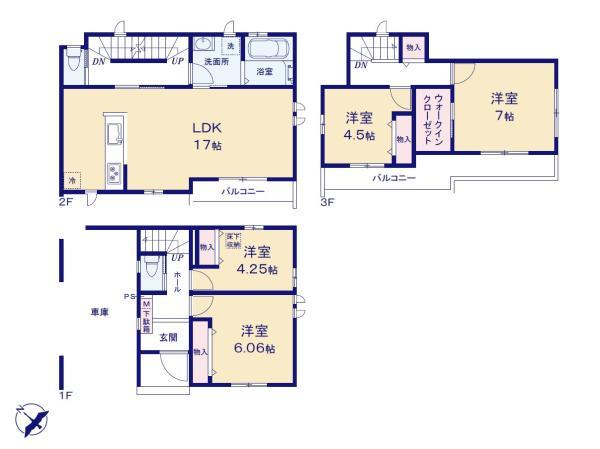 新築一戸建て市川市押切 新築一戸建て／全２棟千葉県市川市押切東京メトロ東西線行徳駅6490万円～6790万円